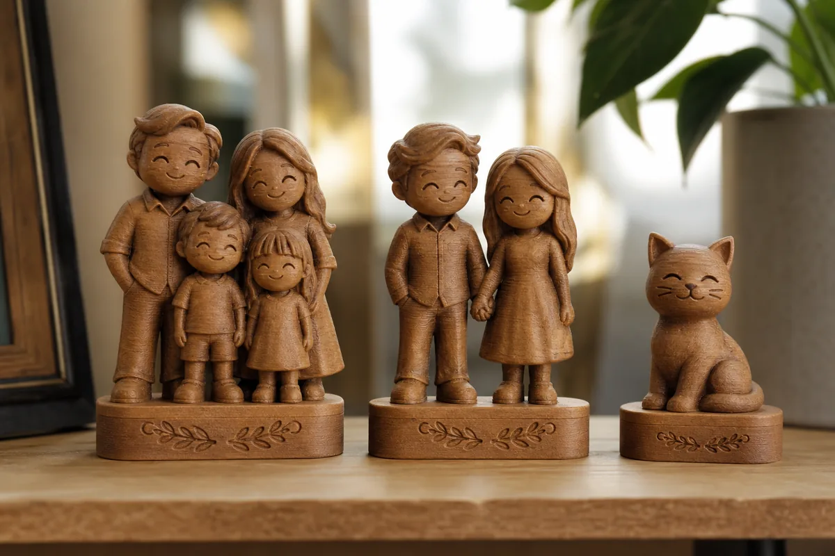 Lineup figur kayu tinybestie WOOD EDITION